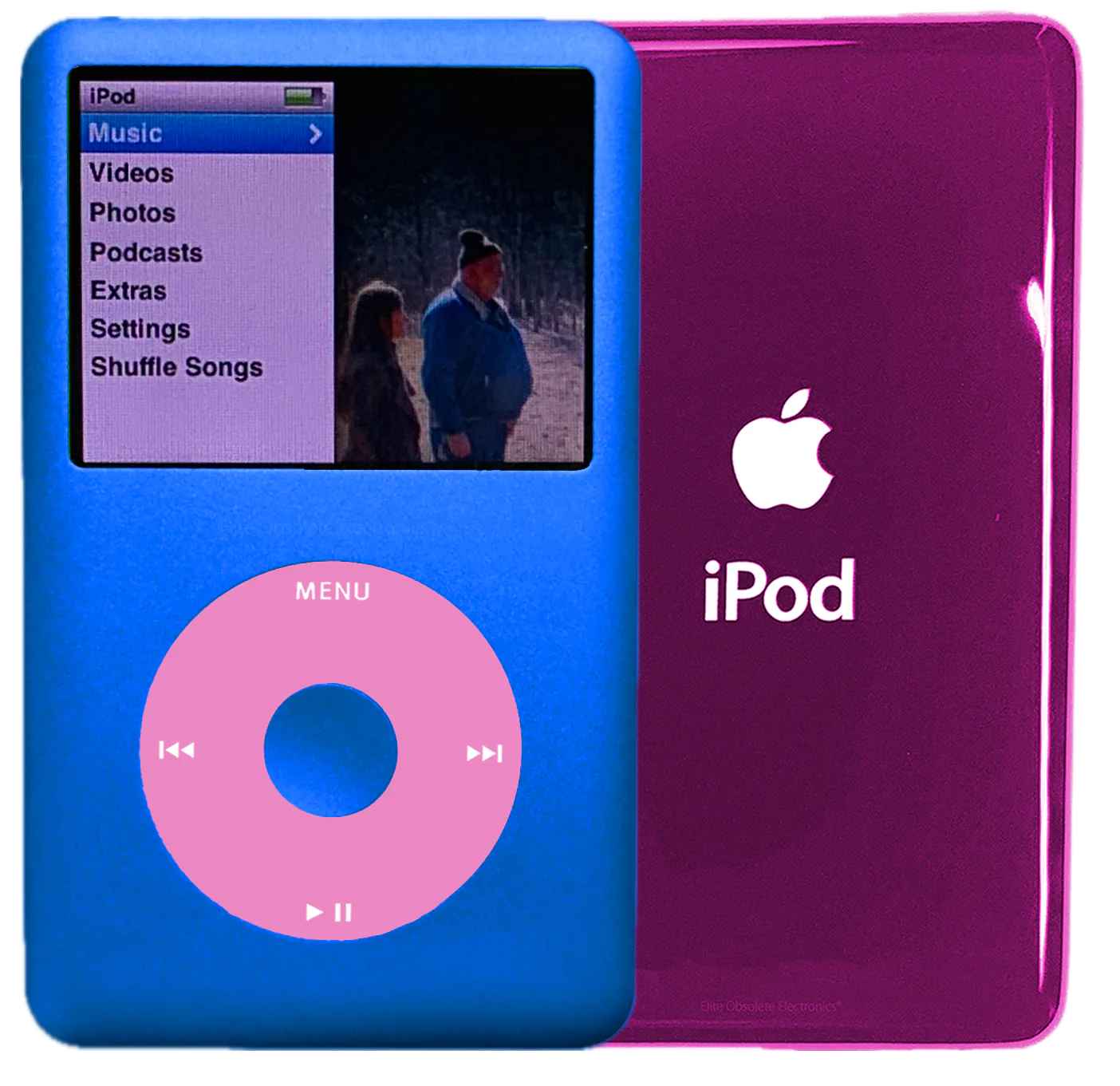 New Apple iPod Classic 6th & 7th Generation Blue Metal / Light Pink / Blue Metal (Hyper Pink)