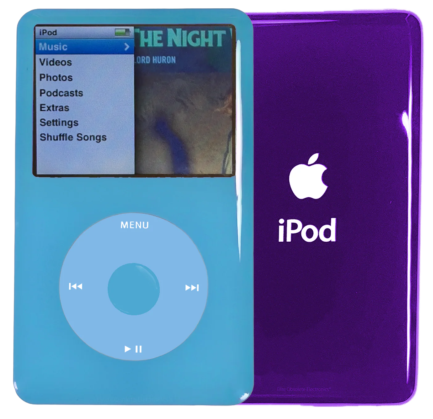 New Apple iPod Classic 6th & 7th Generation Blue Light Plastic / Light Blue / Blue Light Plastic (Midnight Purple)