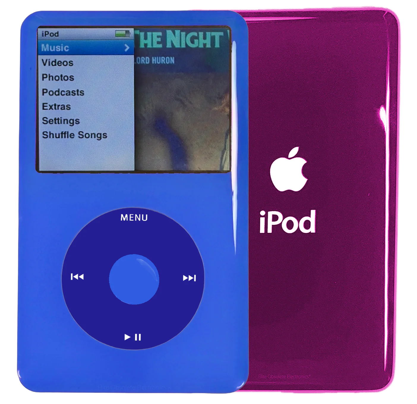 New Apple iPod Classic 6th & 7th Generation Blue Plastic / Blue / Blue Plastic (Hyper Pink)