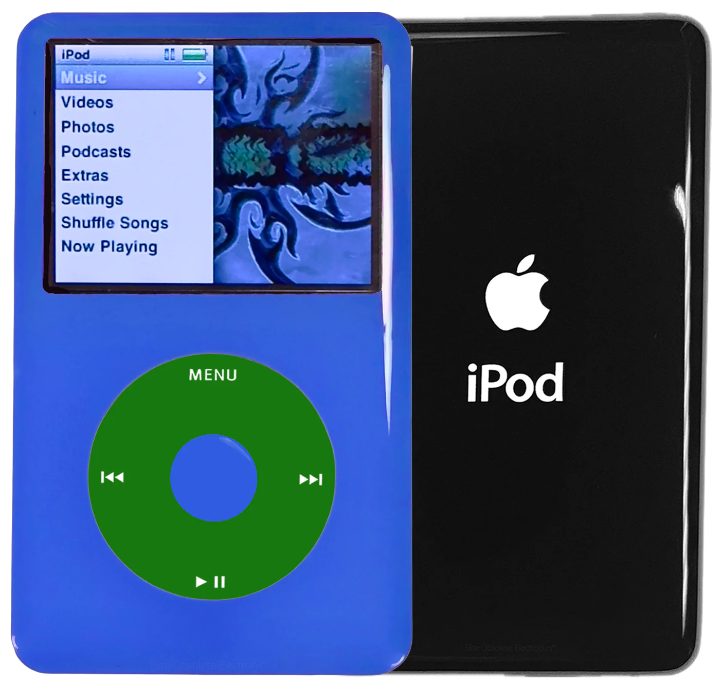 New Apple iPod Classic 6th & 7th Generation Blue Plastic / Green / Blue Plastic (Black)