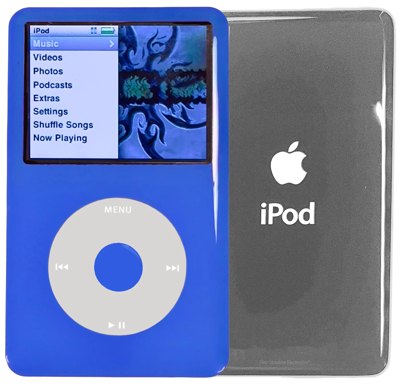 New Apple iPod Classic 6th & 7th Generation Blue Plastic / Grey / Blue Plastic (Silver)