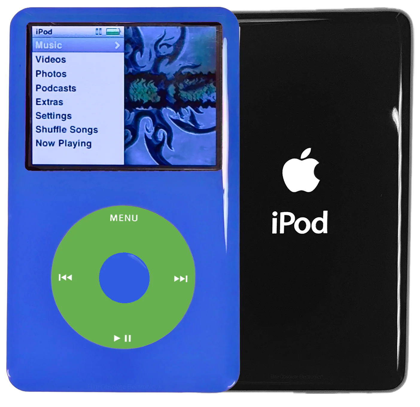 New Apple iPod Classic 6th & 7th Generation Blue Plastic / Light Green / Blue Plastic (Black)