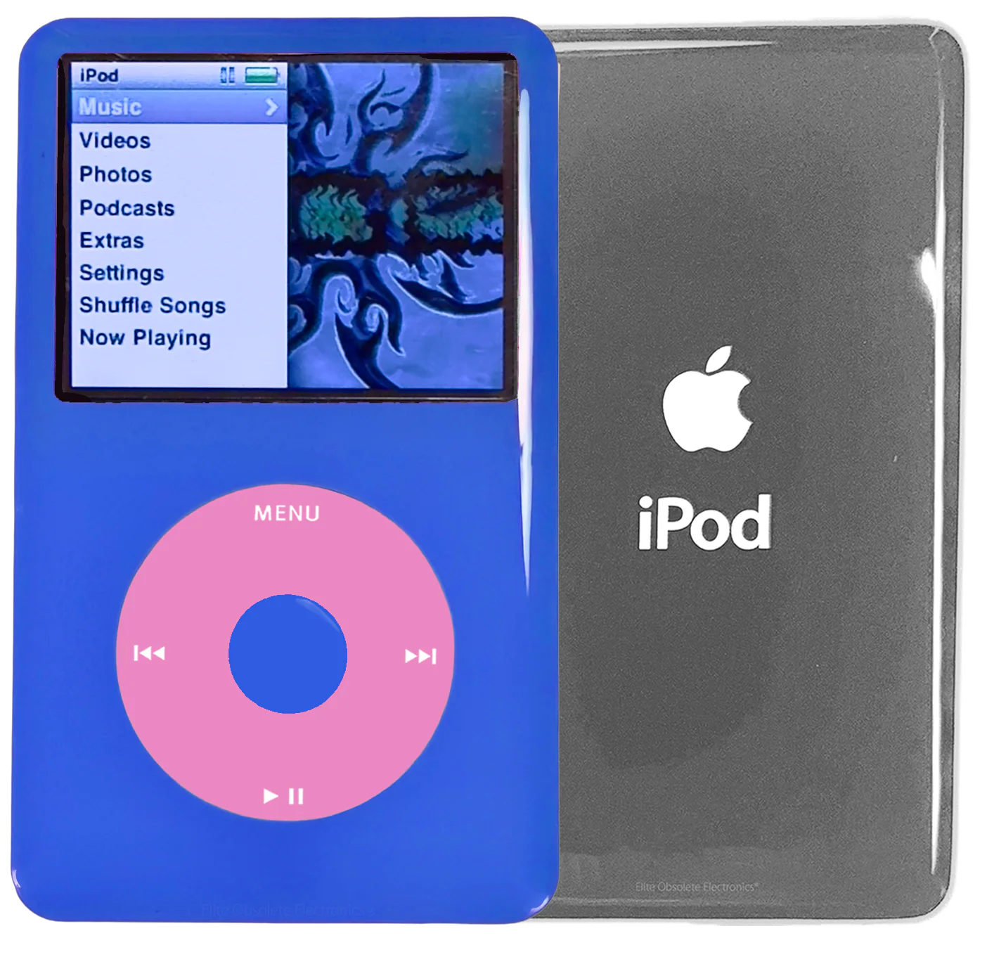 New Apple iPod Classic 6th & 7th Generation Blue Plastic / Light Pink / Blue Plastic (Silver)
