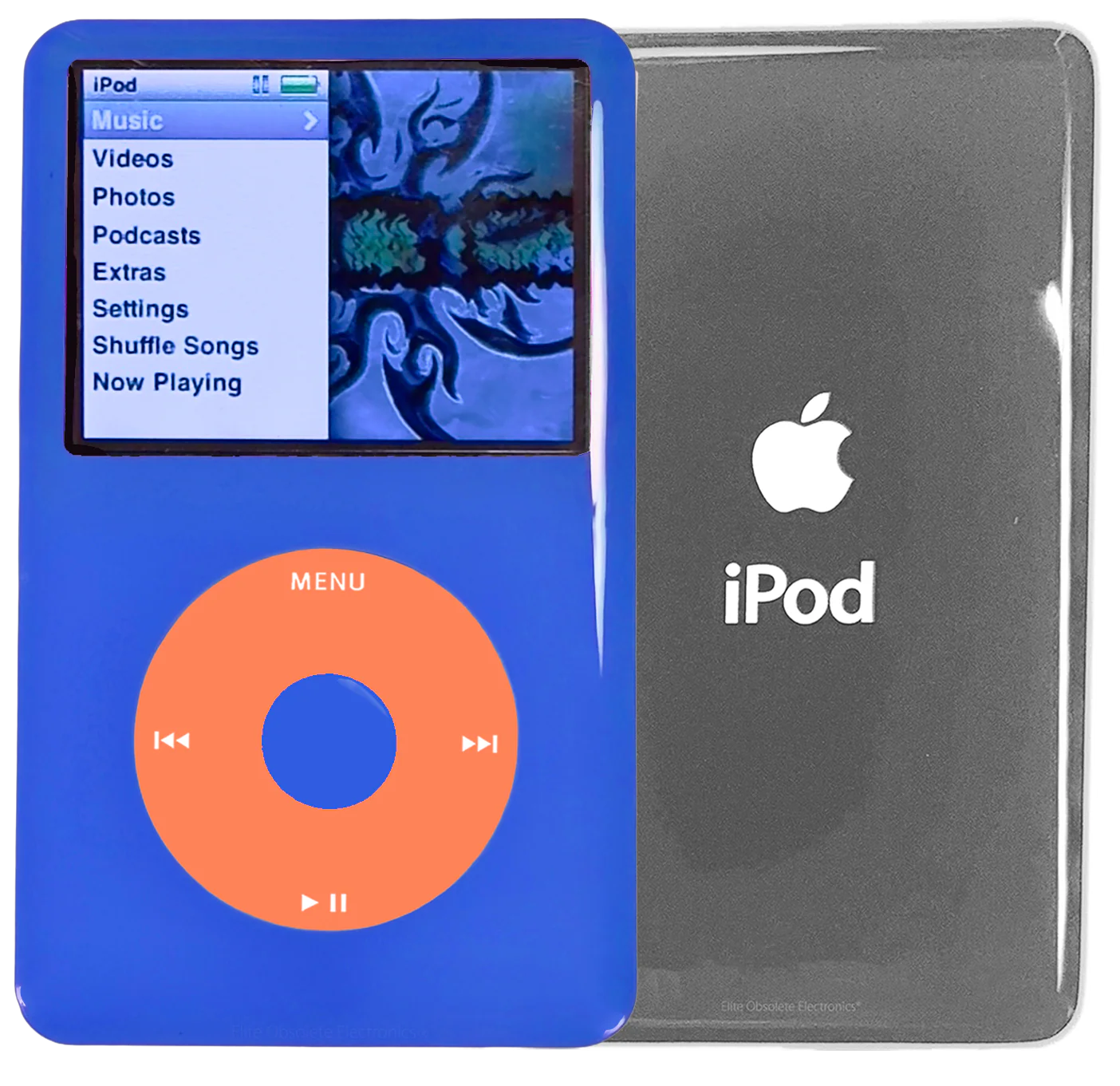 New Apple iPod Classic 6th & 7th Generation Blue Plastic / Orange / Blue Plastic (Silver)