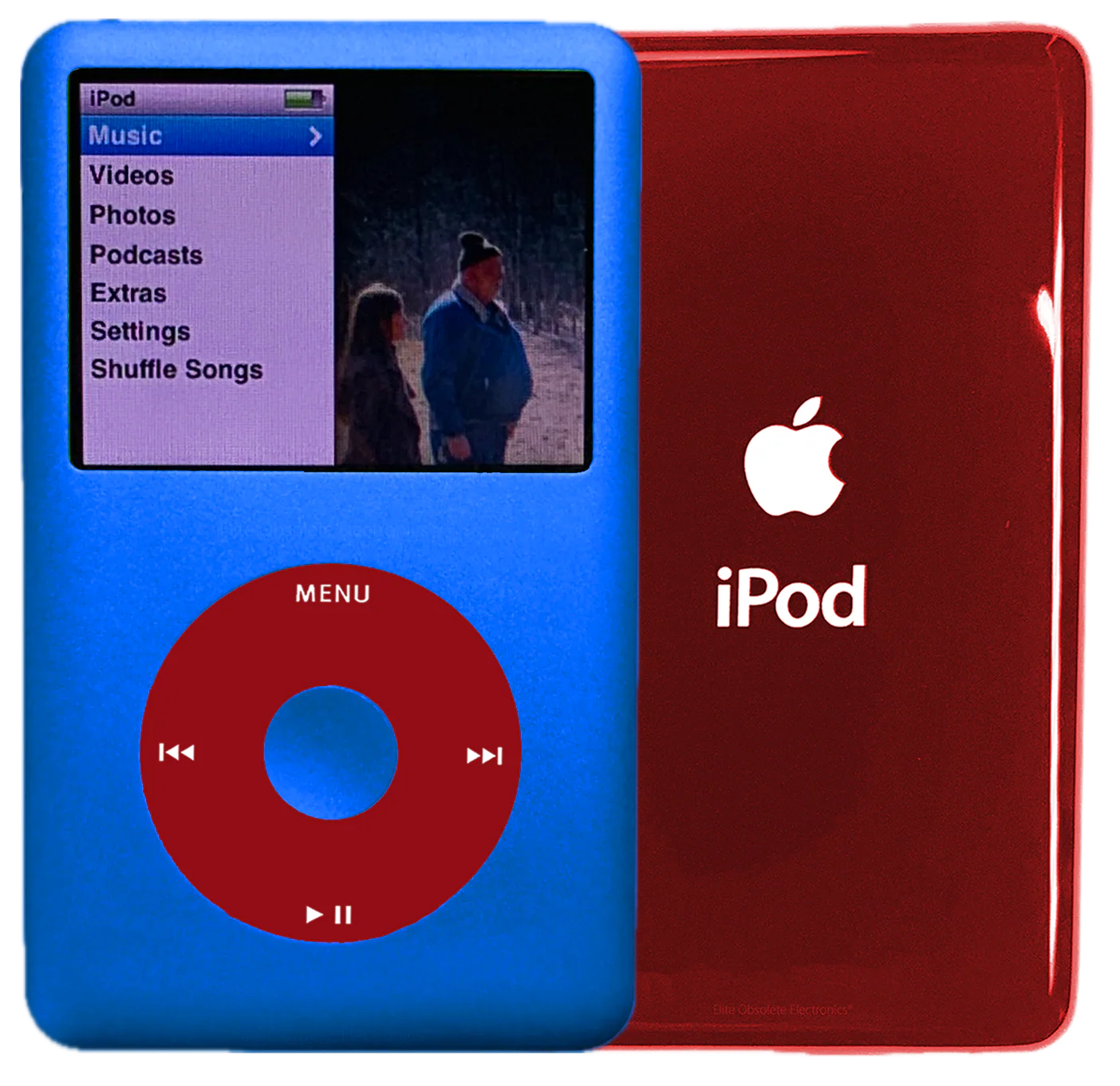 New Apple iPod Classic 6th & 7th Generation Blue Metal / Red / Blue Metal (Sangria Red)