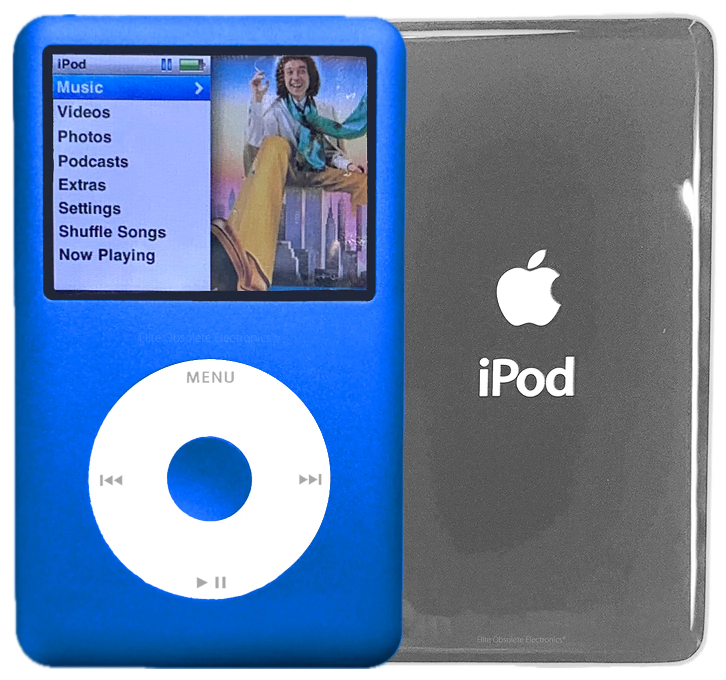 New Apple iPod Classic 6th & 7th Generation Blue Metal / White / Blue Metal (Silver)