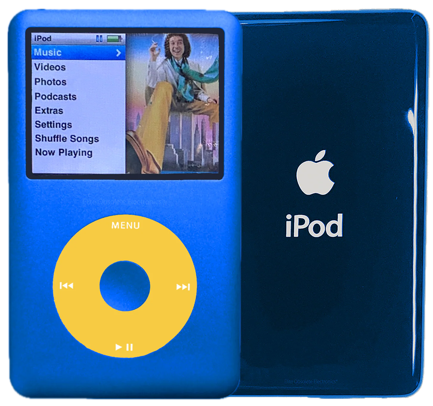 New Apple iPod Classic 6th & 7th Generation Blue Metal / Yellow / Blue Metal (Aqua)