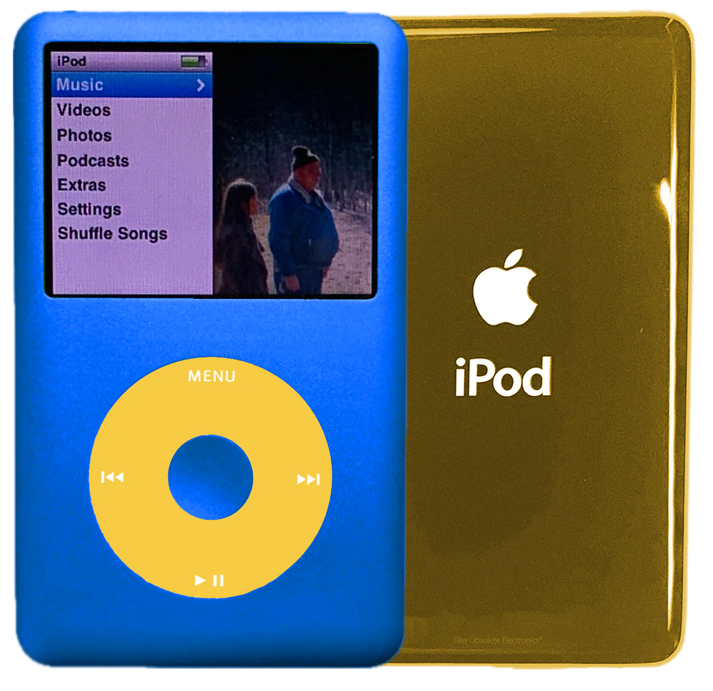 New Apple iPod Classic 6th & 7th Generation Blue Metal / Yellow / Blue Metal (Gold)