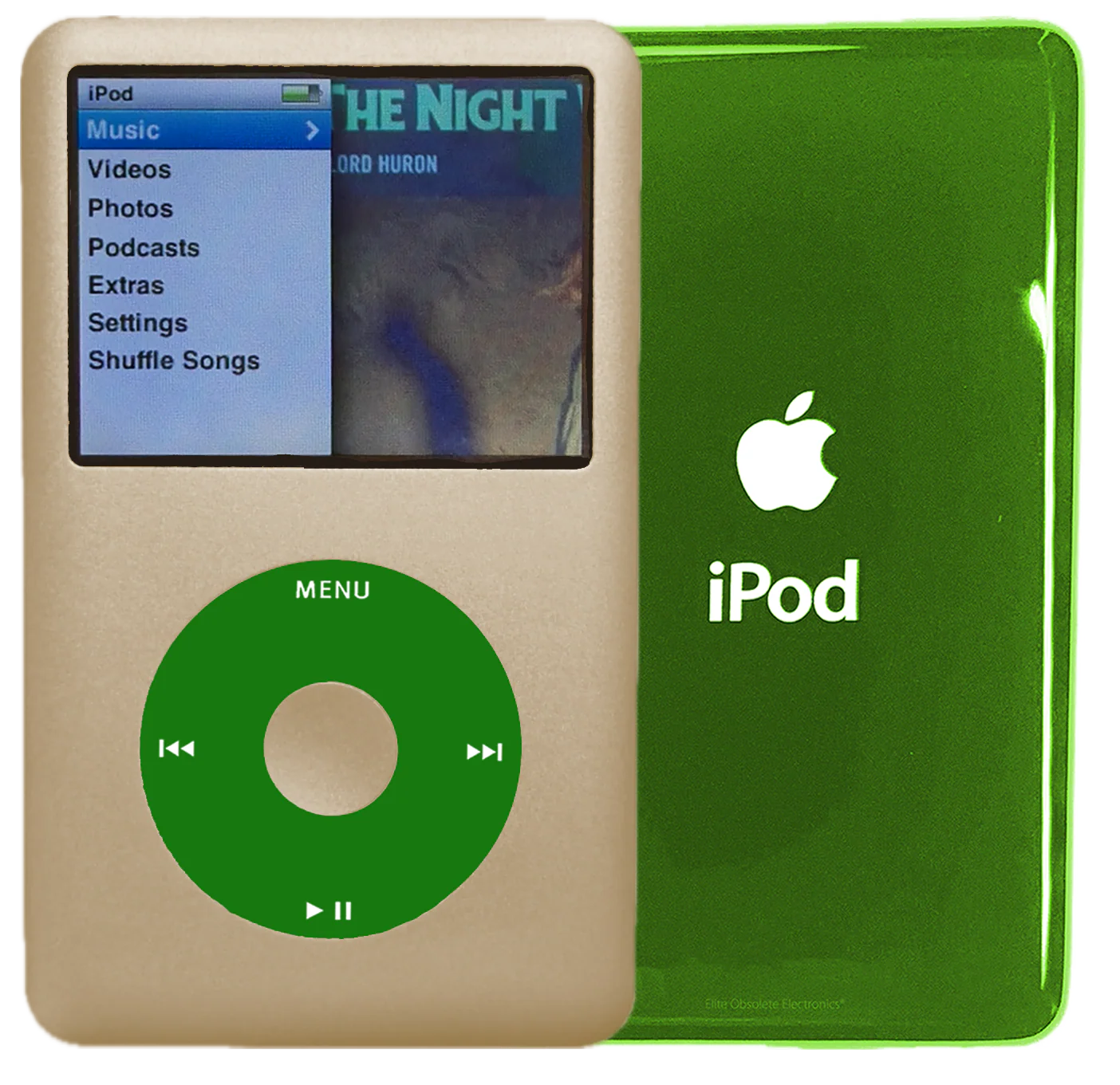 New Apple iPod Classic 6th & 7th Generation Champagne Gold / Green / Champagne Gold (Toxic Green)