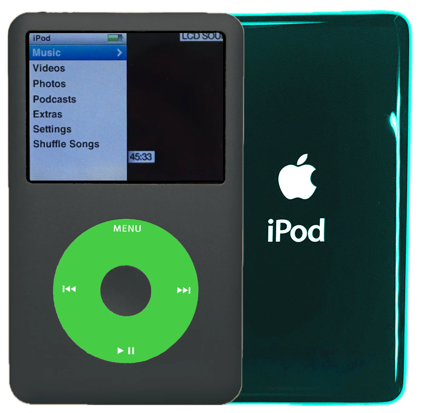 New Apple iPod Classic 6th & 7th Generation Charcoal Grey / Light Green / Charcoal Grey (Pine Green)
