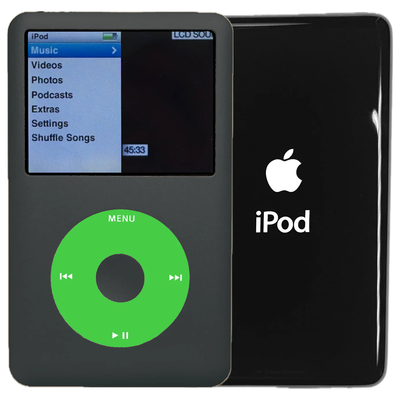 New Apple iPod Classic 6th & 7th Generation Charcoal Grey / Light Green / Charcoal Grey (Black)