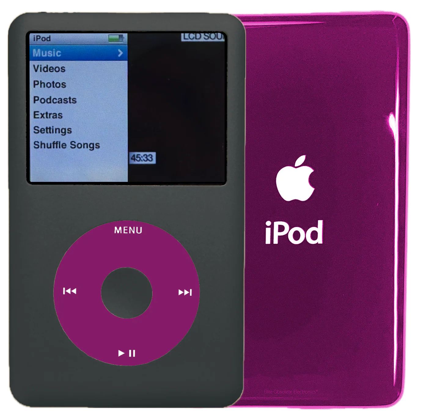 New Apple iPod Classic 6th & 7th Generation Charcoal Grey / Pink / Charcoal Grey (Hyper Pink)