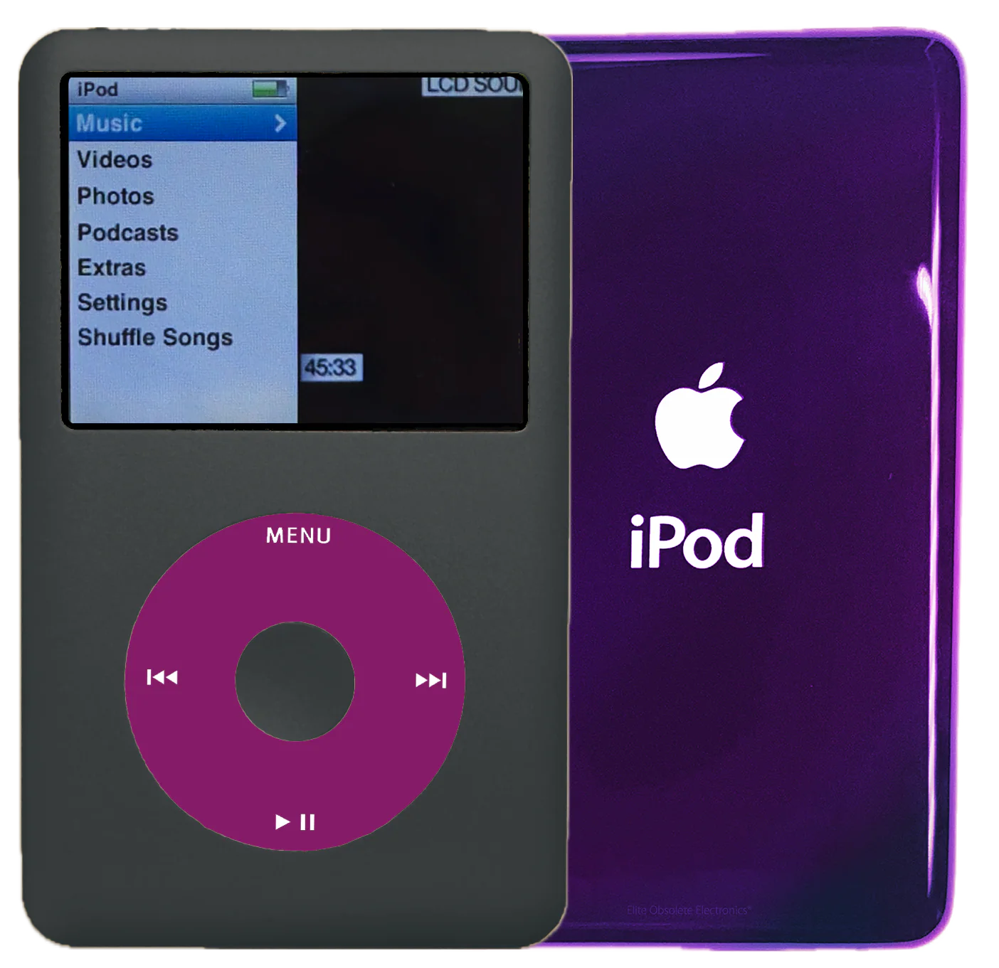 New Apple iPod Classic 6th & 7th Generation Charcoal Grey Metal / Pink / Charcoal Grey Metal (Ultraviolet)