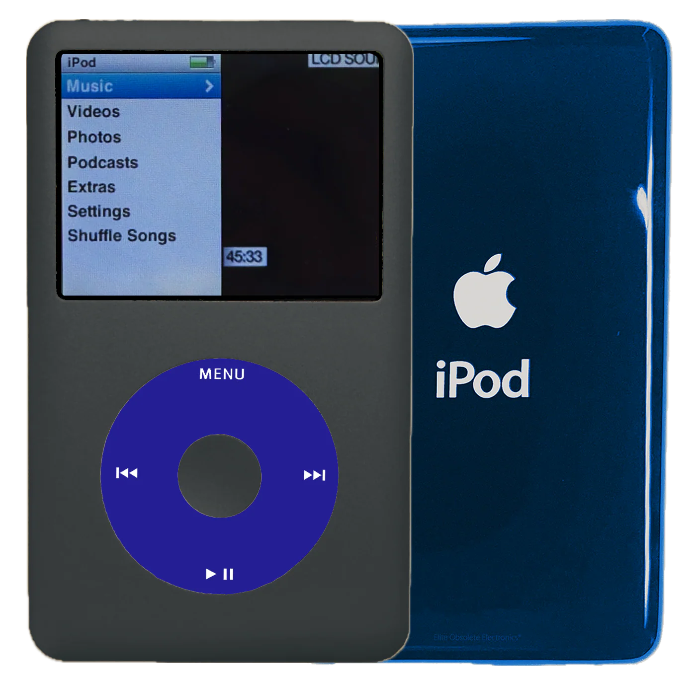 New Apple iPod Classic 6th & 7th Generation Charcoal Gray / Blue / Charcoal Gray (Aqua)