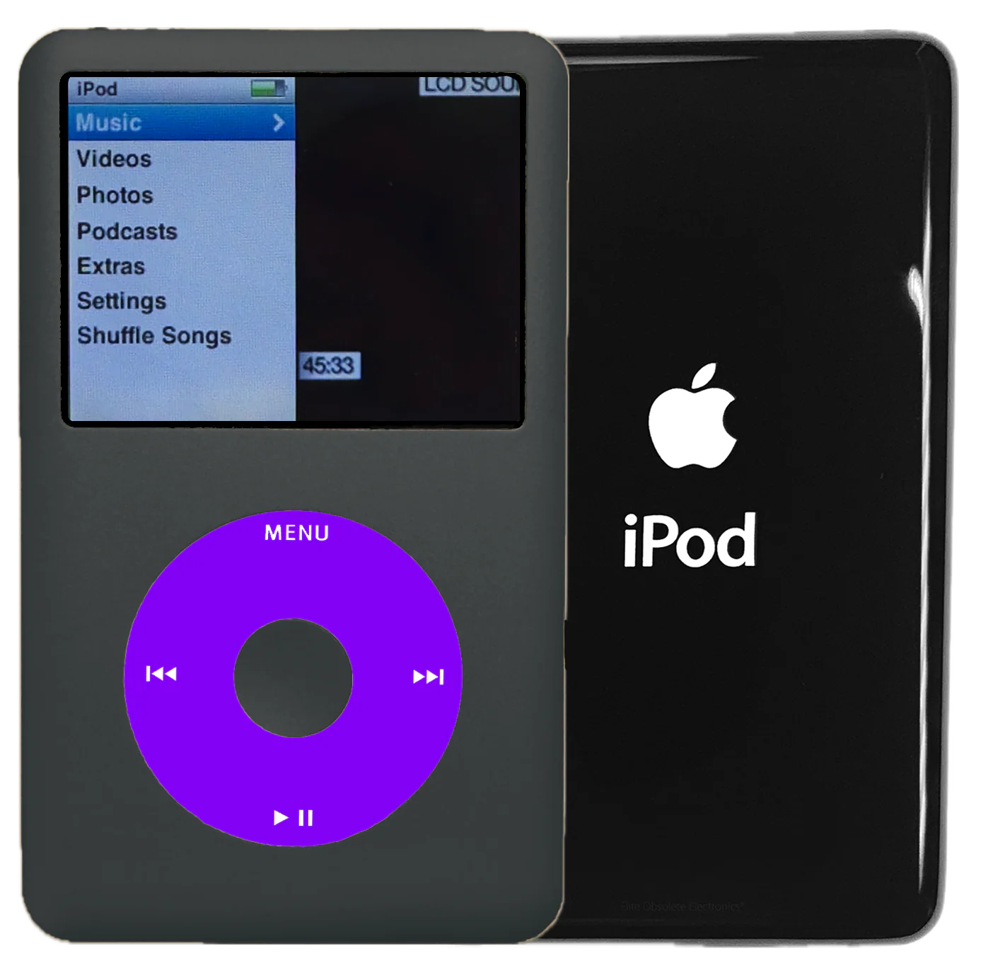 New Apple iPod Classic 6th & 7th Generation Charcoal Grey / Purple / Charcoal Grey (Black)