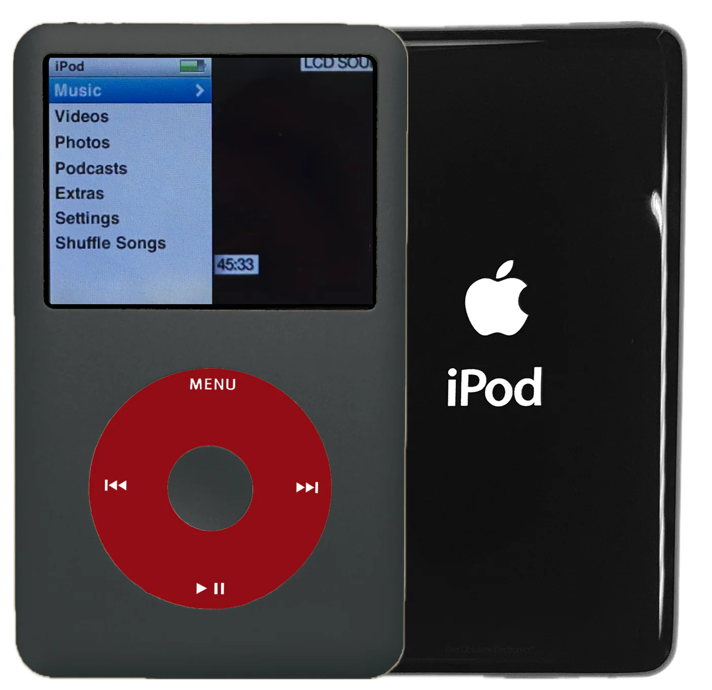 New Apple iPod Classic 6th & 7th Generation Charcoal Grey / Red / Charcoal Grey (Black)