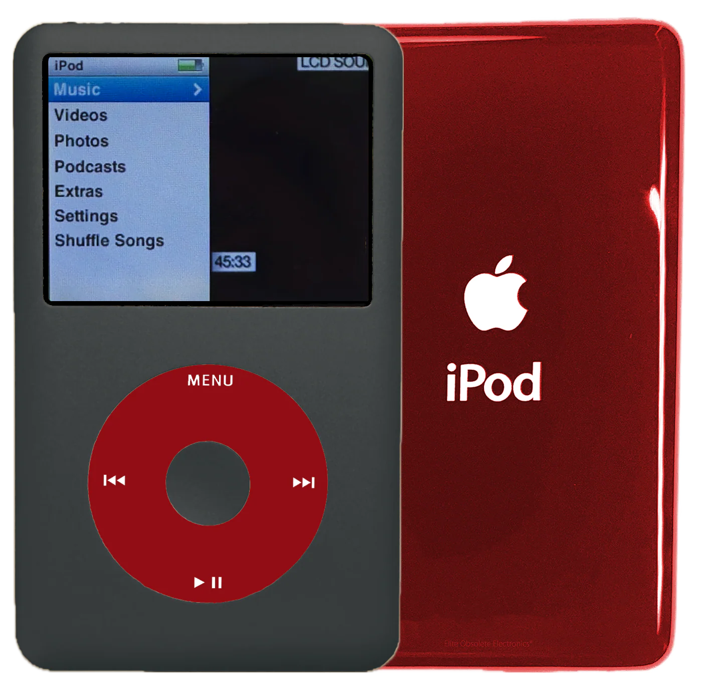 New Apple iPod Classic 6th & 7th Generation Charcoal Grey / Red / Charcoal Grey (Sangria Red)