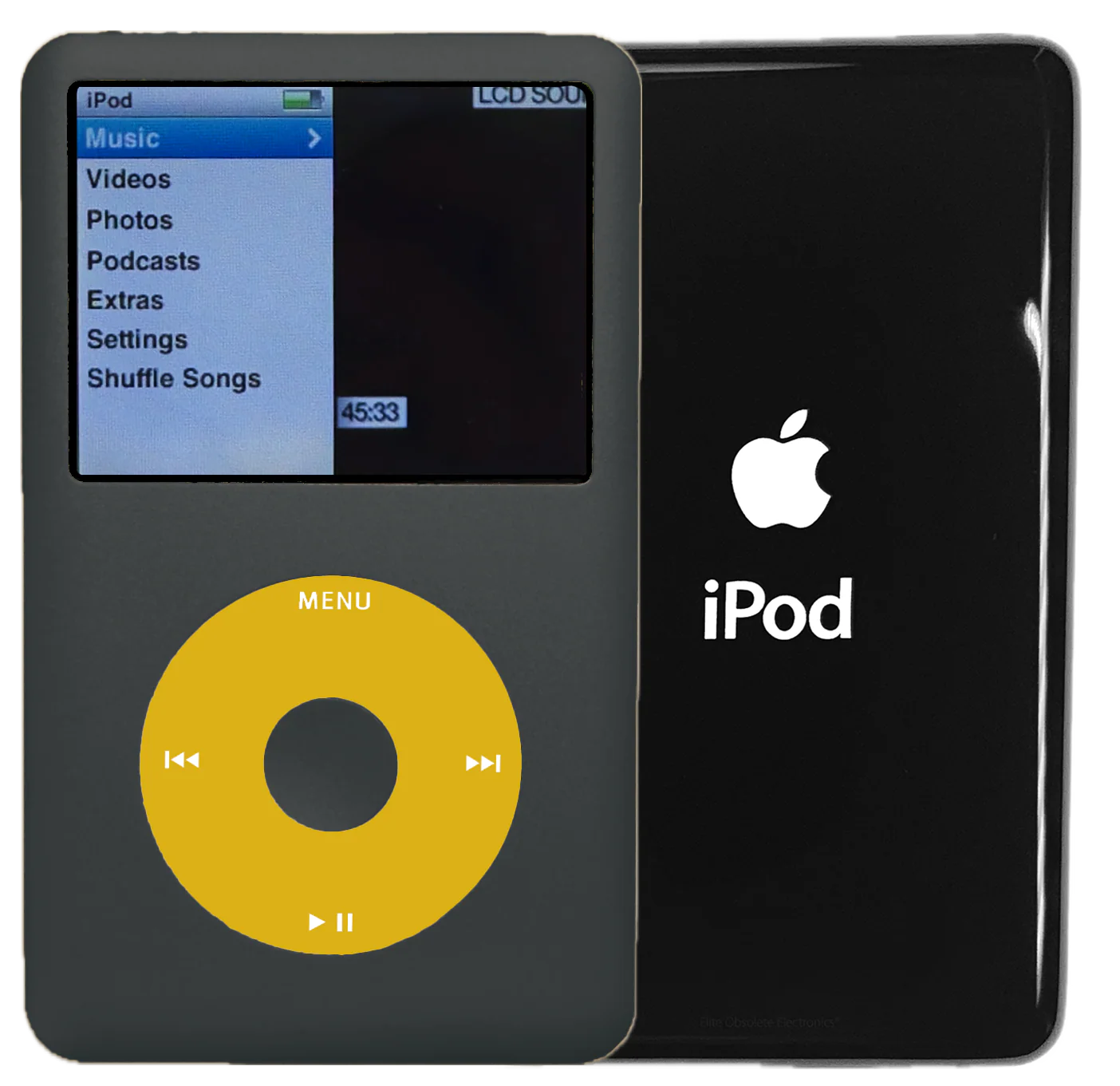 New Apple iPod Classic 6th & 7th Generation Charcoal Grey / Yellow / Charcoal Grey (Black)