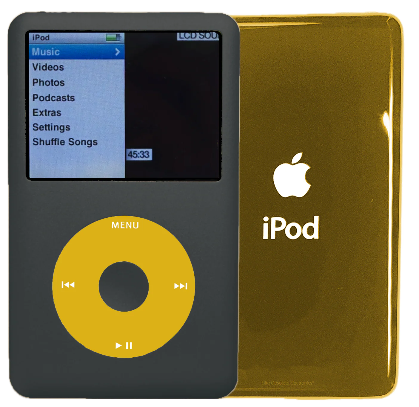 New Apple iPod Classic 6th & 7th Generation Charcoal Grey / Yellow / Charcoal Grey (Gold)