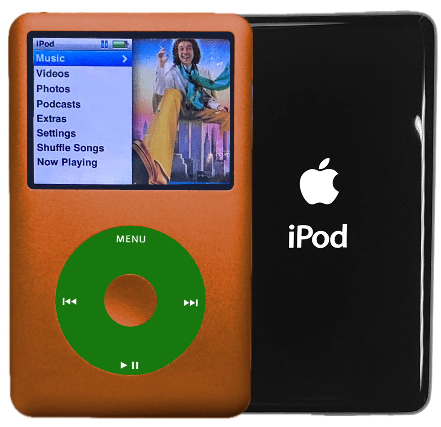 New Apple iPod Classic 6th & 7th Generation Cosmic Orange Metal / Green / Cosmic Orange Metal (Black)