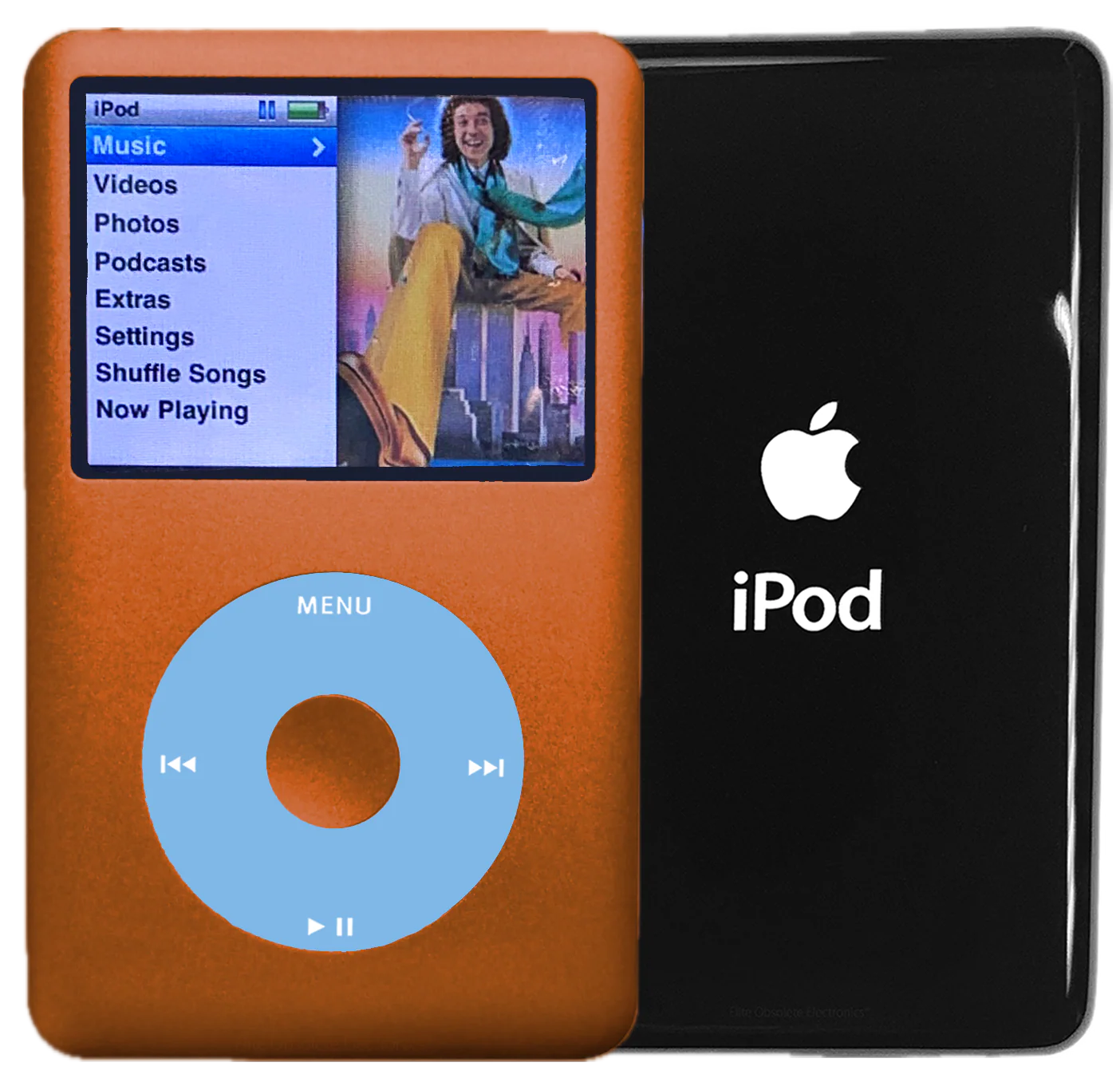 New Apple iPod Classic 6th & 7th Generation Cosmic Orange Metal / Light Blue / Cosmic Orange Metal (Black)