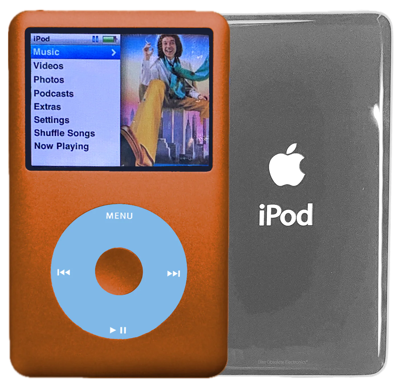 New Apple iPod Classic 6th & 7th Generation Cosmic Orange Metal / Light Blue / Cosmic Orange Metal (Silver)