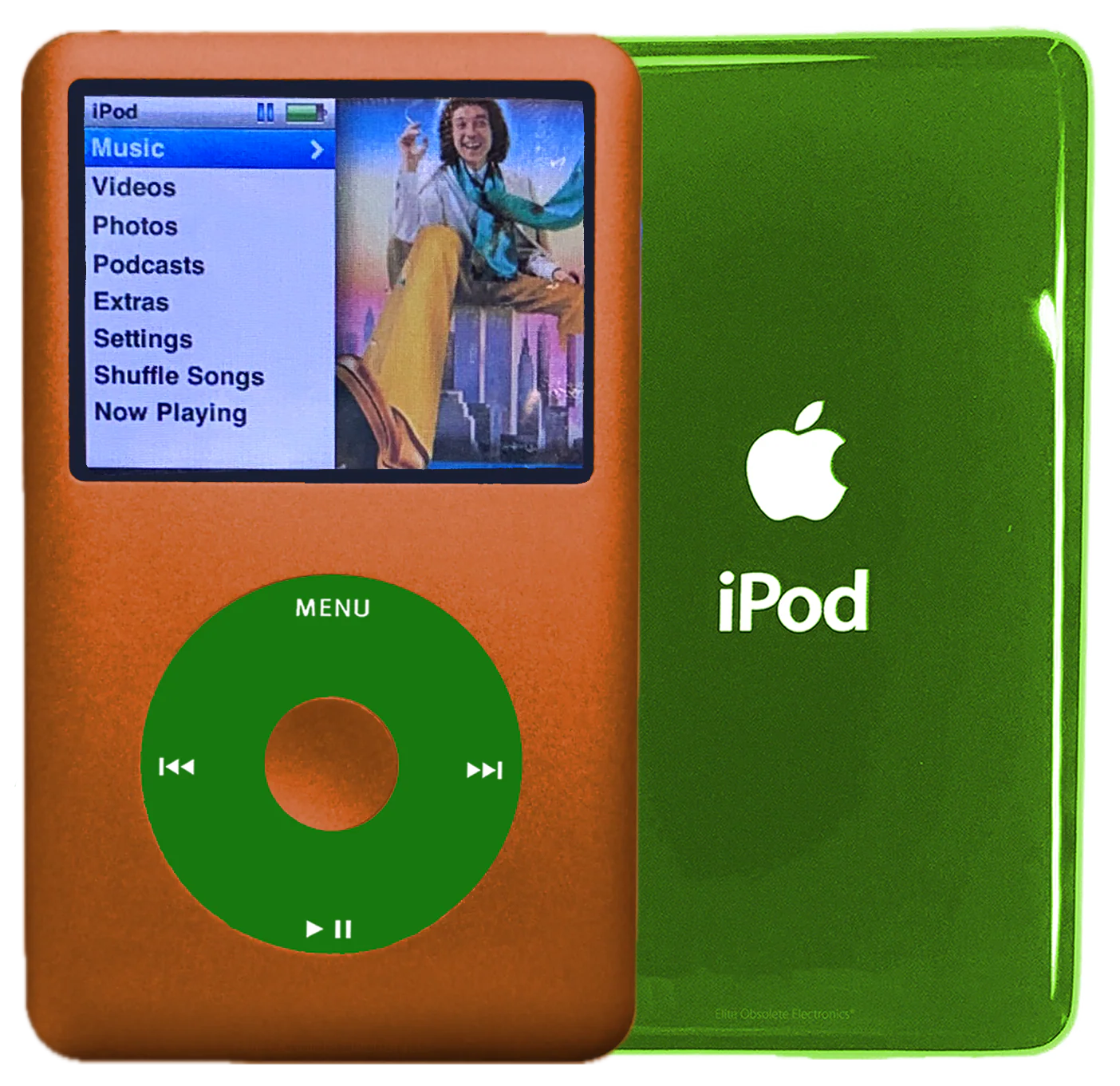 New Apple iPod Classic 6th & 7th Generation Cosmic Orange Metal / Green / Cosmic Orange Metal (Toxic Green)