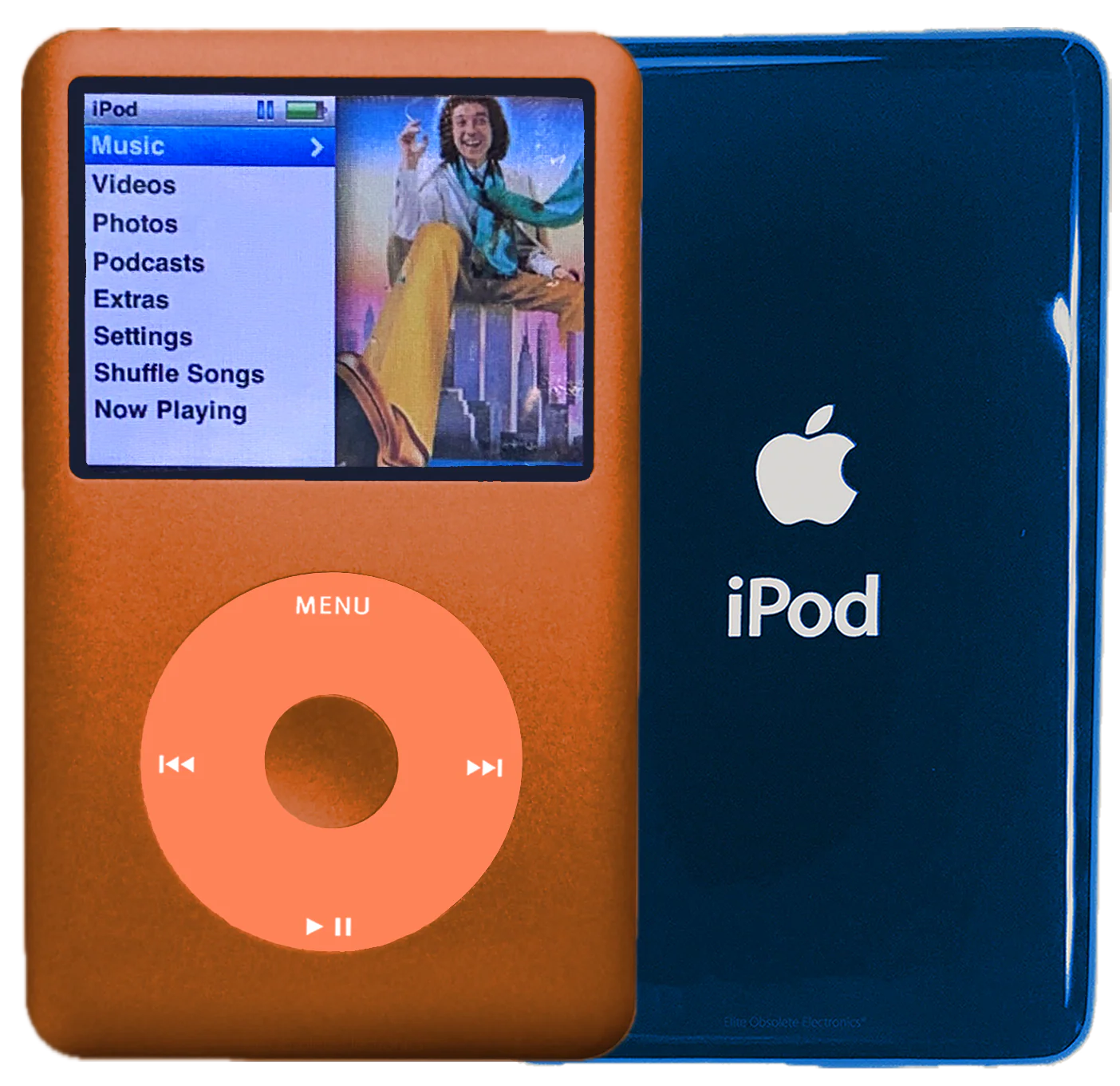 New Apple iPod Classic 6th & 7th Generation Cosmic Orange Metal / Orange / Cosmic Orange Metal (Aqua)