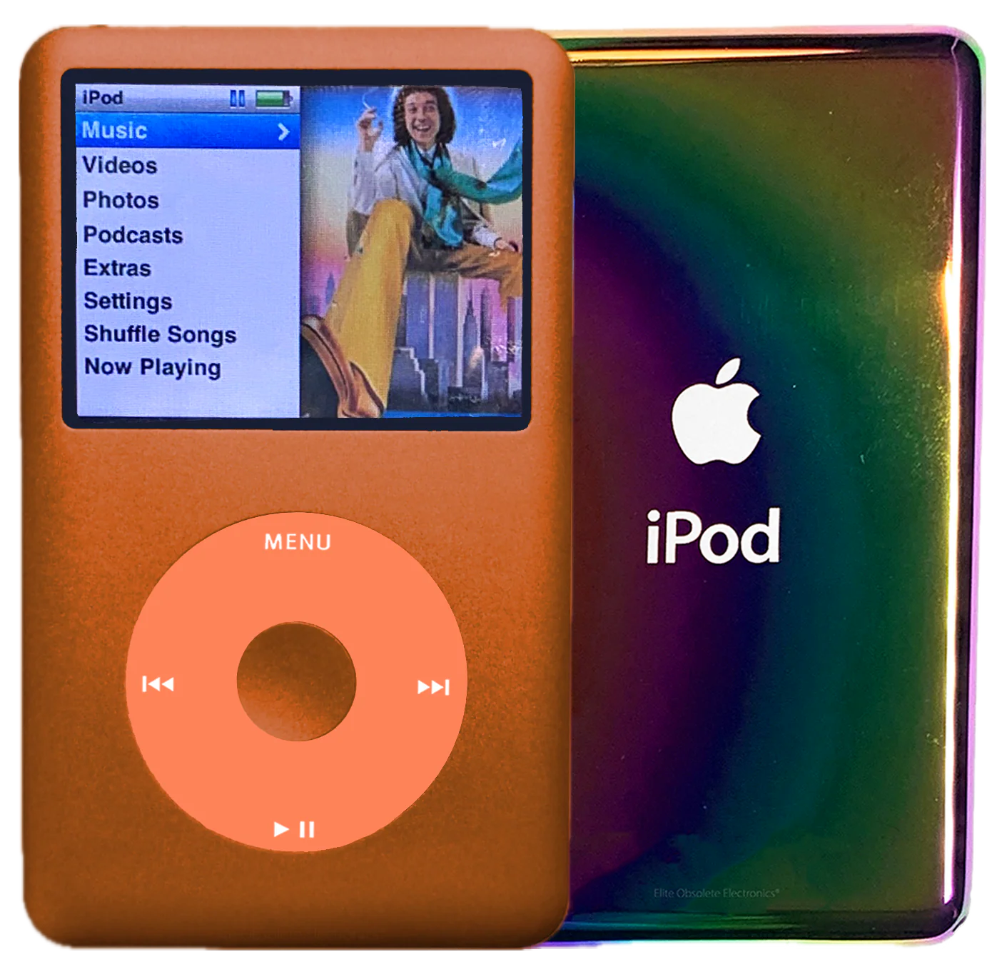 New Apple iPod Classic 6th & 7th Generation Cosmic Orange Metal / Orange / Cosmic Orange Metal (Rainbow)