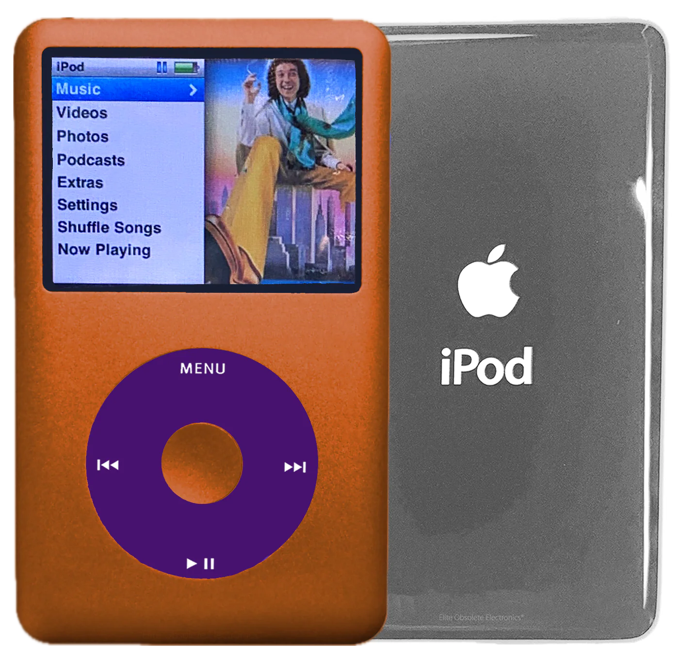 New Apple iPod Classic 6th & 7th Generation Cosmic Orange Metal / Purple / Cosmic Orange Metal (Silver)