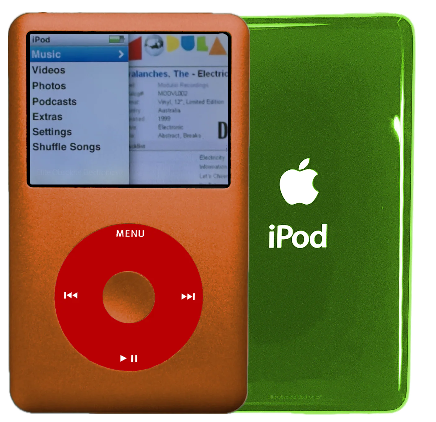 New Apple iPod Classic 6th & 7th Generation Cosmic Orange Metal / Red / Cosmic Orange Metal (Toxic Green)