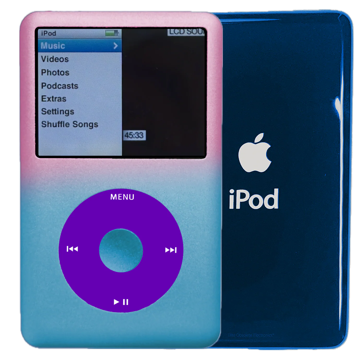 New Apple iPod Classic 6th & 7th Generation Gradient Pink & Blue / Purple / Sky Blue (Aqua)
