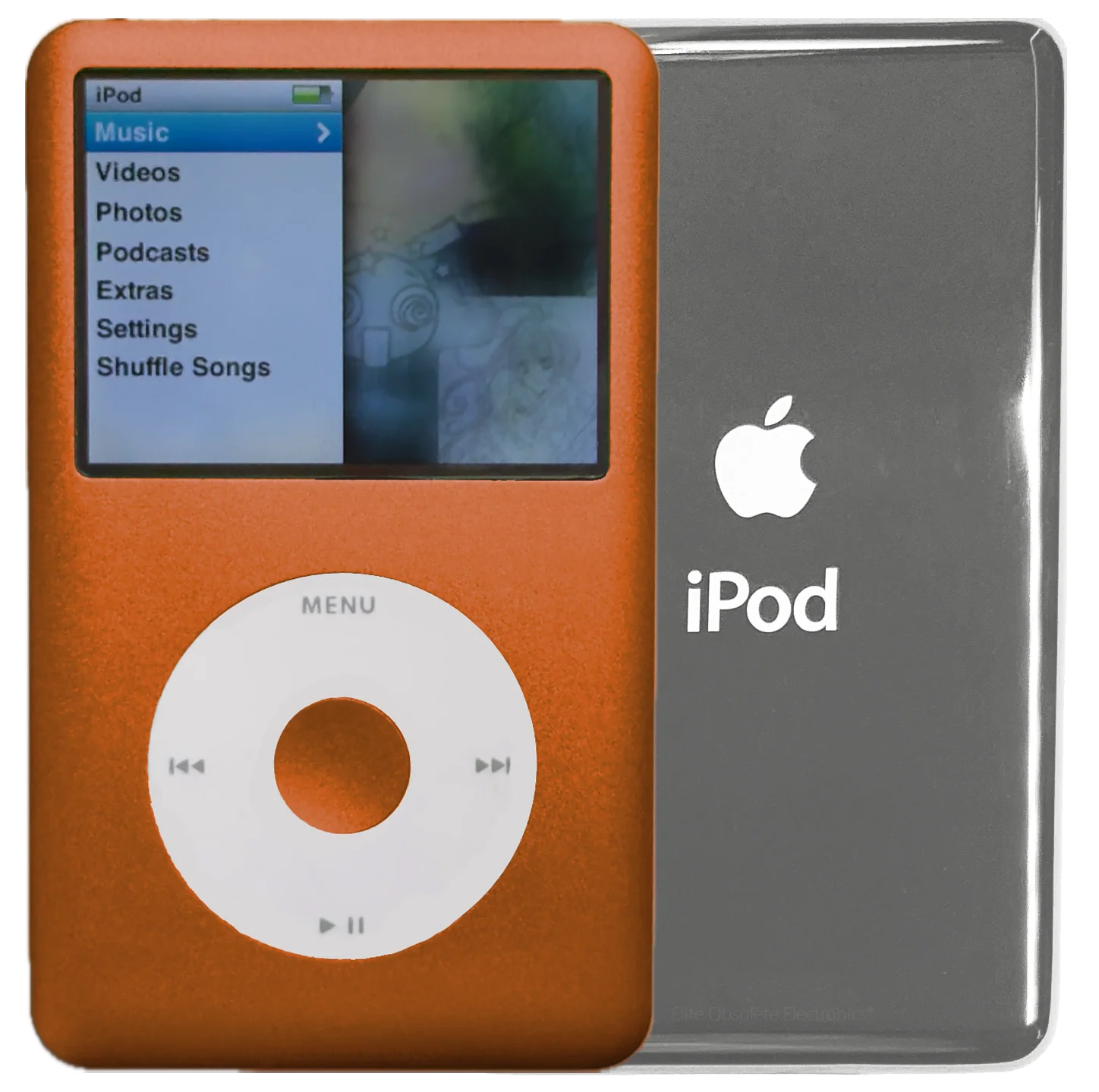 New Apple iPod Classic 6th & 7th Generation Cosmic Orange Metal / White / Cosmic Orange Metal (Silver)