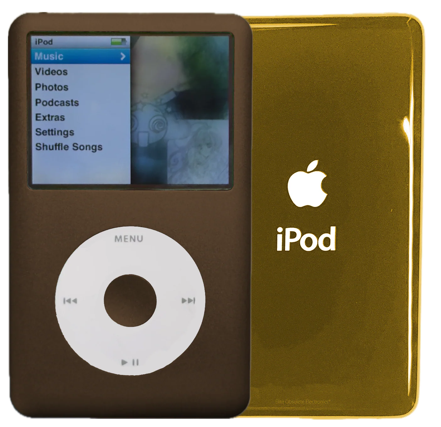 New Apple iPod Classic 6th & 7th Generation Earth Brown / White / Earth Brown (Gold)