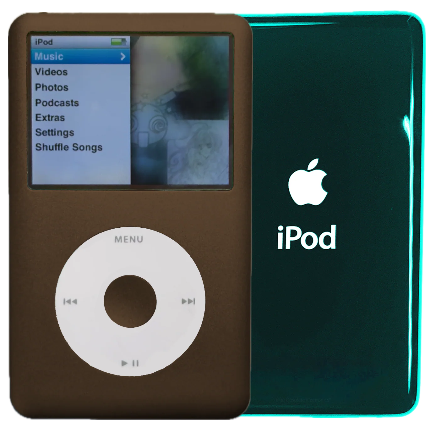 New Apple iPod Classic 6th & 7th Generation Earth Brown / White / Earth Brown (Pine Green)