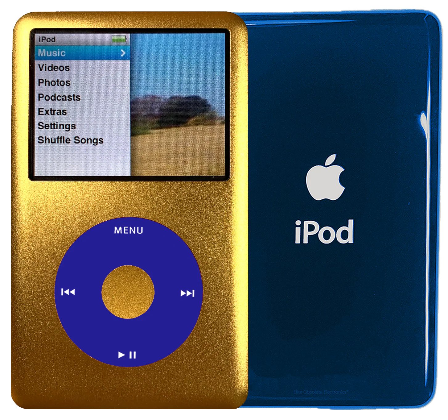 New Apple iPod Classic 6th & 7th Generation Gold Metal / Blue / Gold Metal (Aqua)