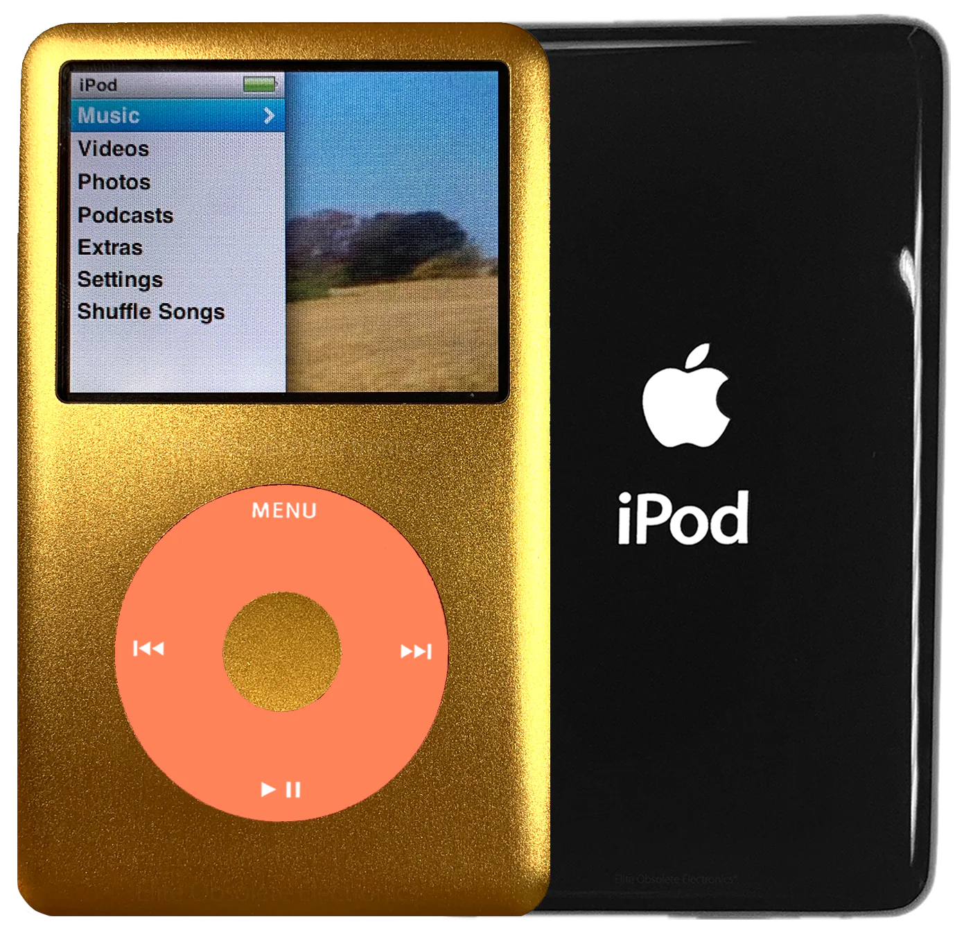 New Apple iPod Classic 6th & 7th Generation Gold Metal / Orange / Gold Metal (Black)