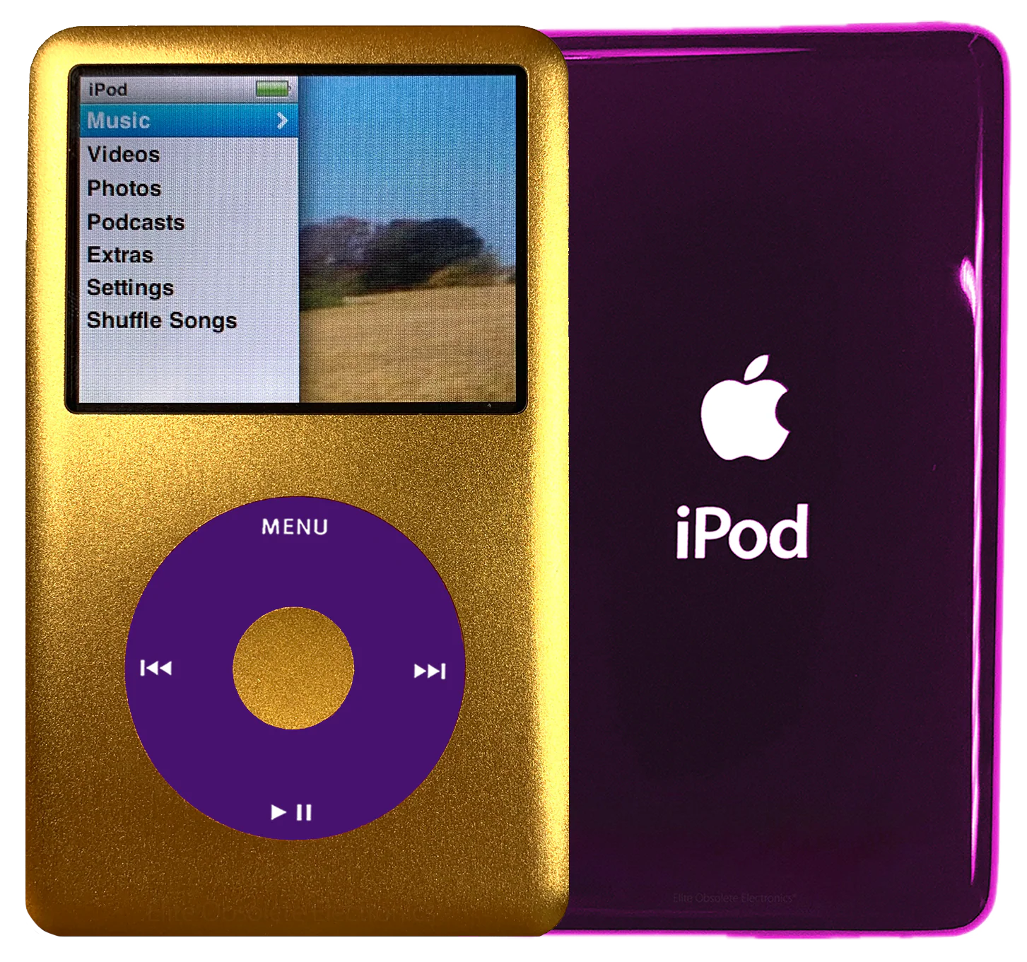New Apple iPod Classic 6th & 7th Generation Gold Metal / Purple / Gold Metal (Wine)