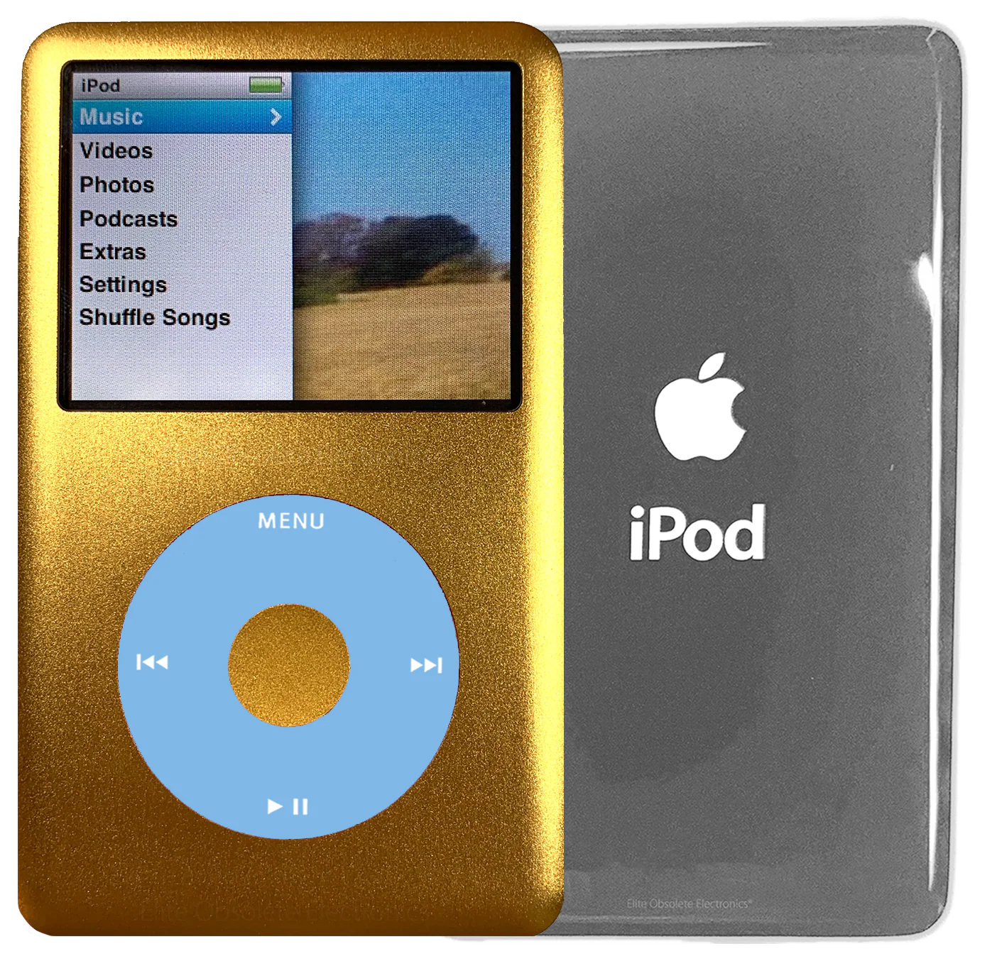 New Apple iPod Classic 6th & 7th Generation Gold Metal / Light Blue / Gold Metal (Silver)
