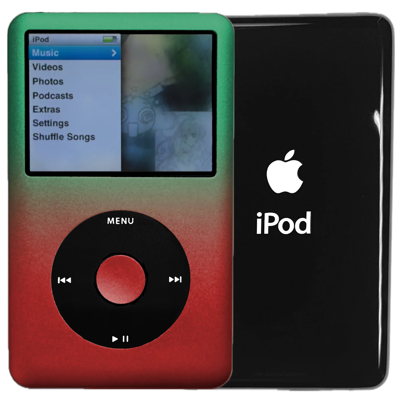 New Apple iPod Classic 6th & 7th Generation Gradient Green/Red / Black / Red (Black)