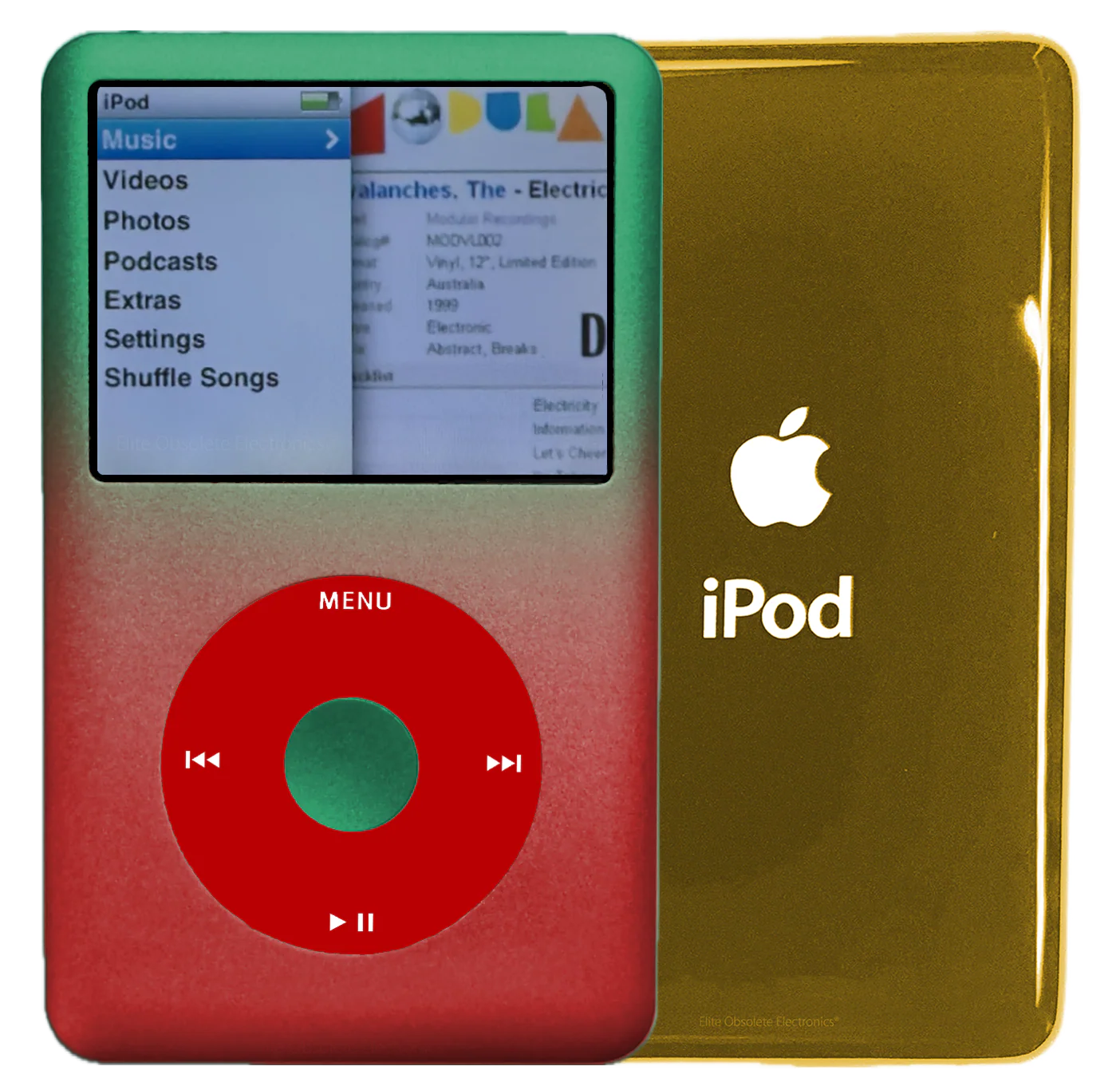 New Apple iPod Classic 6th & 7th Generation Gradient Green Red / Red / Green (Gold)