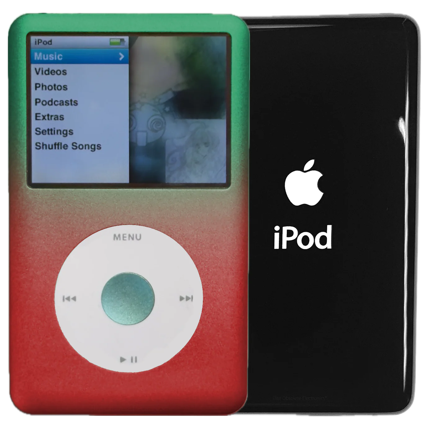 New Apple iPod Classic 6th & 7th Generation Gradient Green Red / White / Arctic Blue (Black)