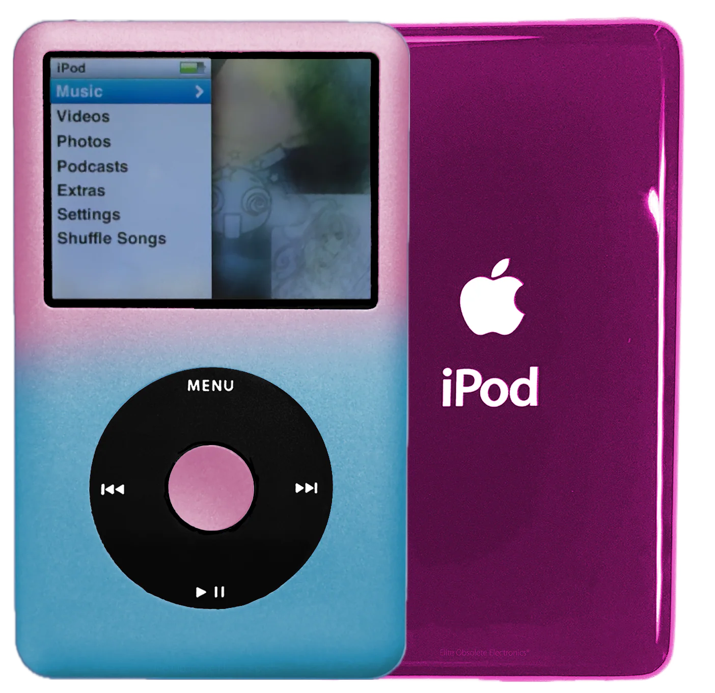 New Apple iPod Classic 6th & 7th Generation Gradient Pink Blue / Black / Pink (Hyper Pink)