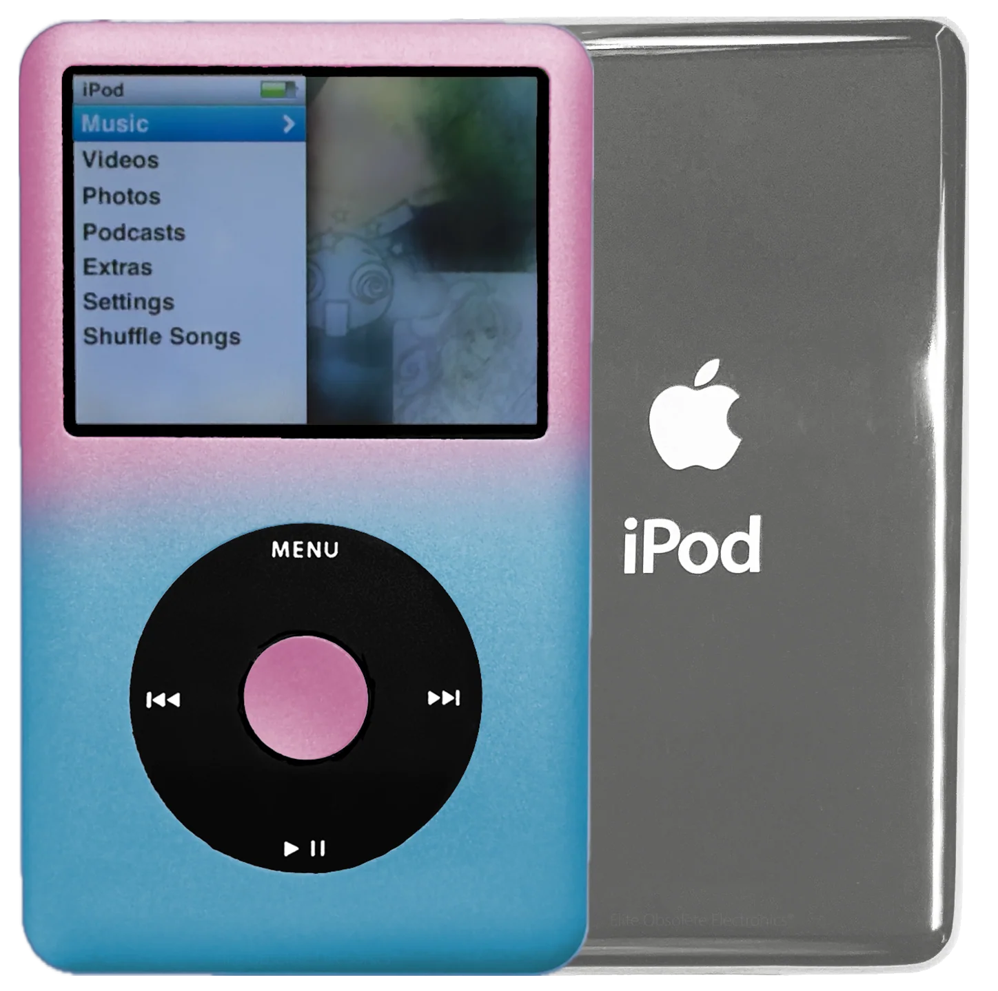 New Apple iPod Classic 6th & 7th Generation Gradient Pink & Blue / Black / Pink (Silver)