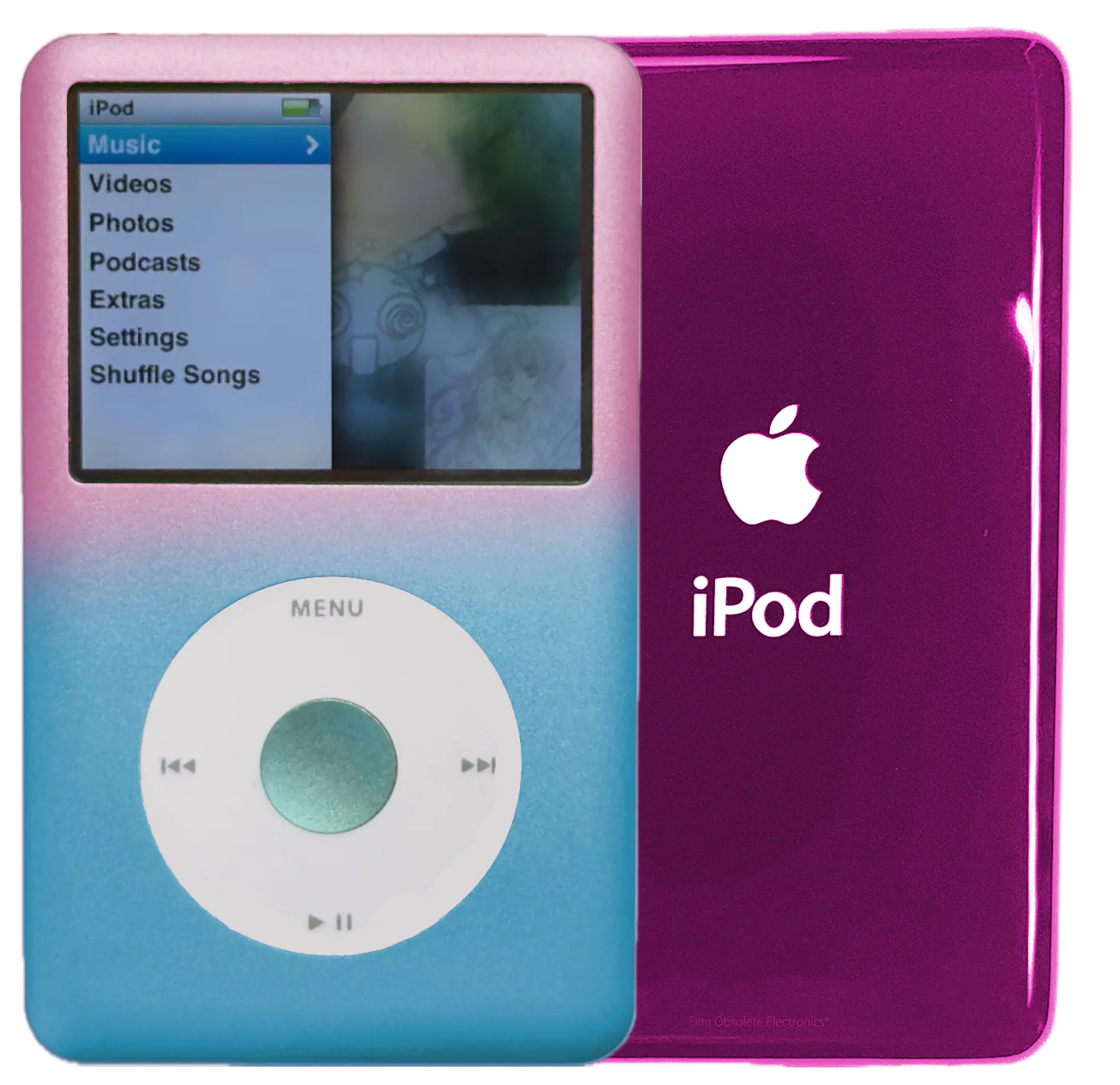 New Apple iPod Classic 6th & 7th Generation Gradient Pink Blue / White / Mint (Hyper Pink)