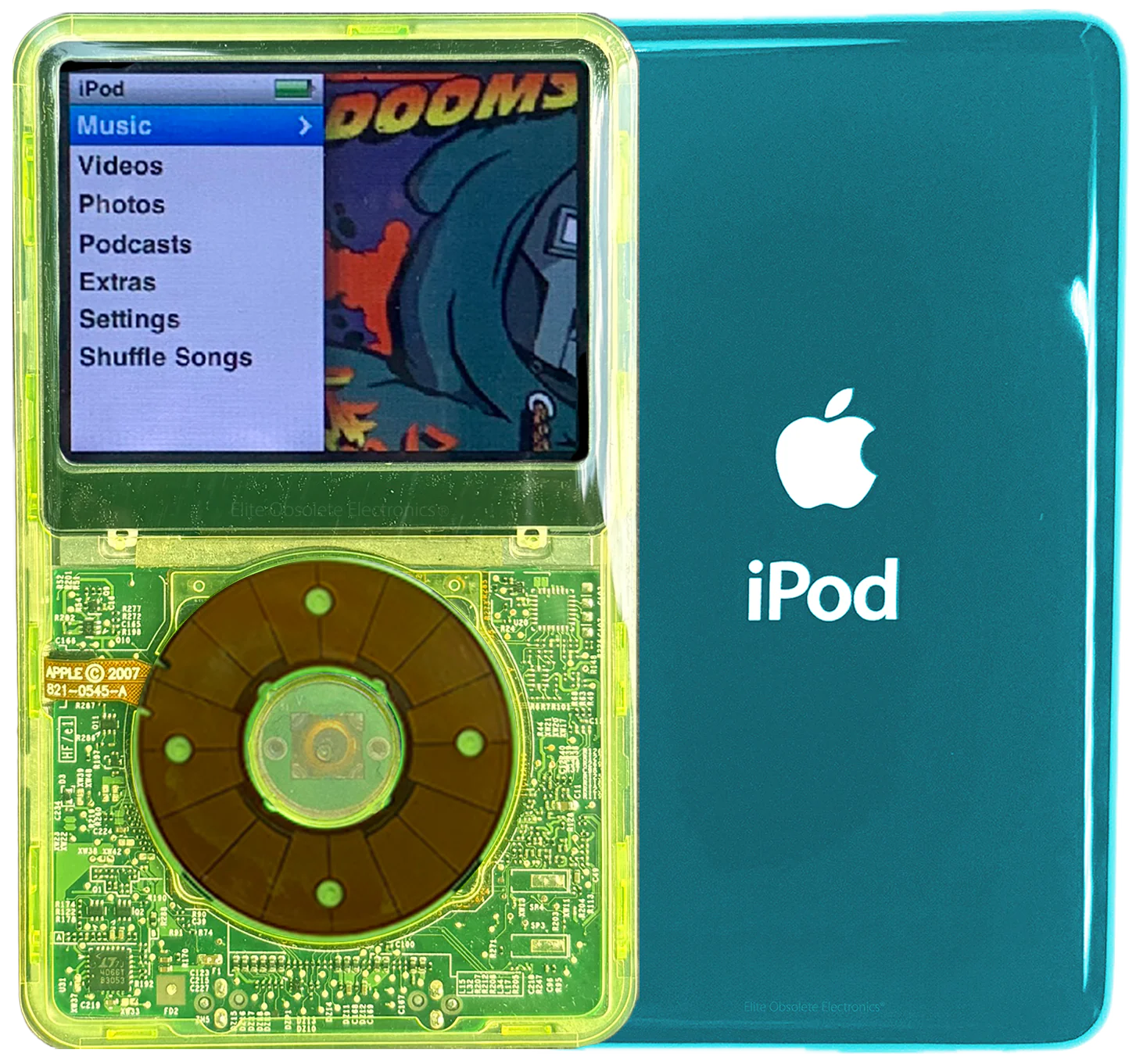 New Apple iPod Classic 6th & 7th Generation Green Crystal Plastic / Green Crystal / Green Crystal (Ocean Blue)