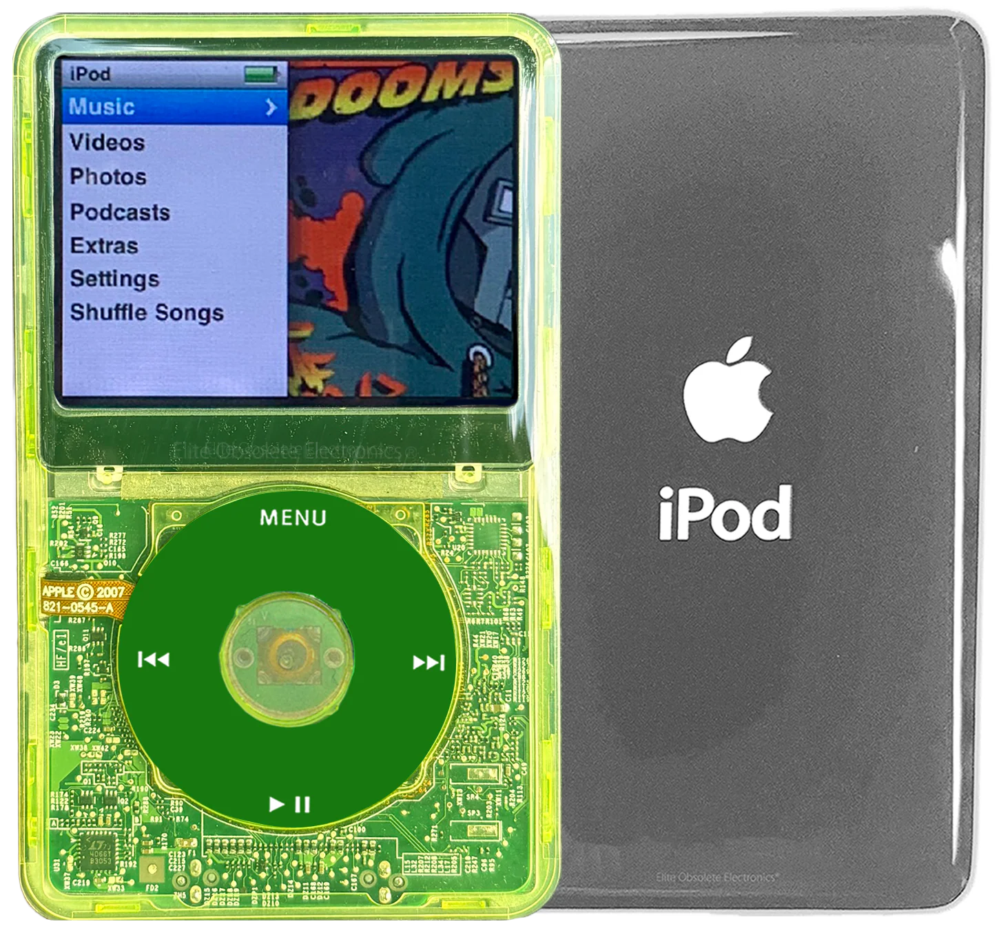 New Apple iPod Classic 6th & 7th Generation Green Crystal Plastic / Green / Green Crystal (Silver)