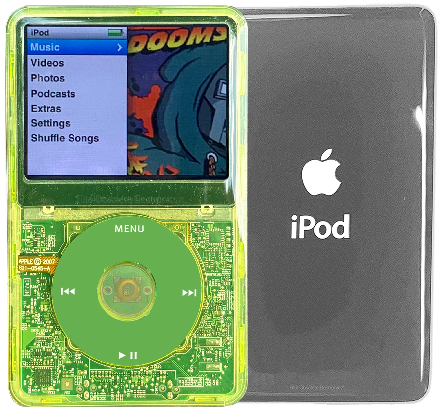 New Apple iPod Classic 6th & 7th Generation Green Crystal Plastic / Light Green / Green Crystal (Silver)