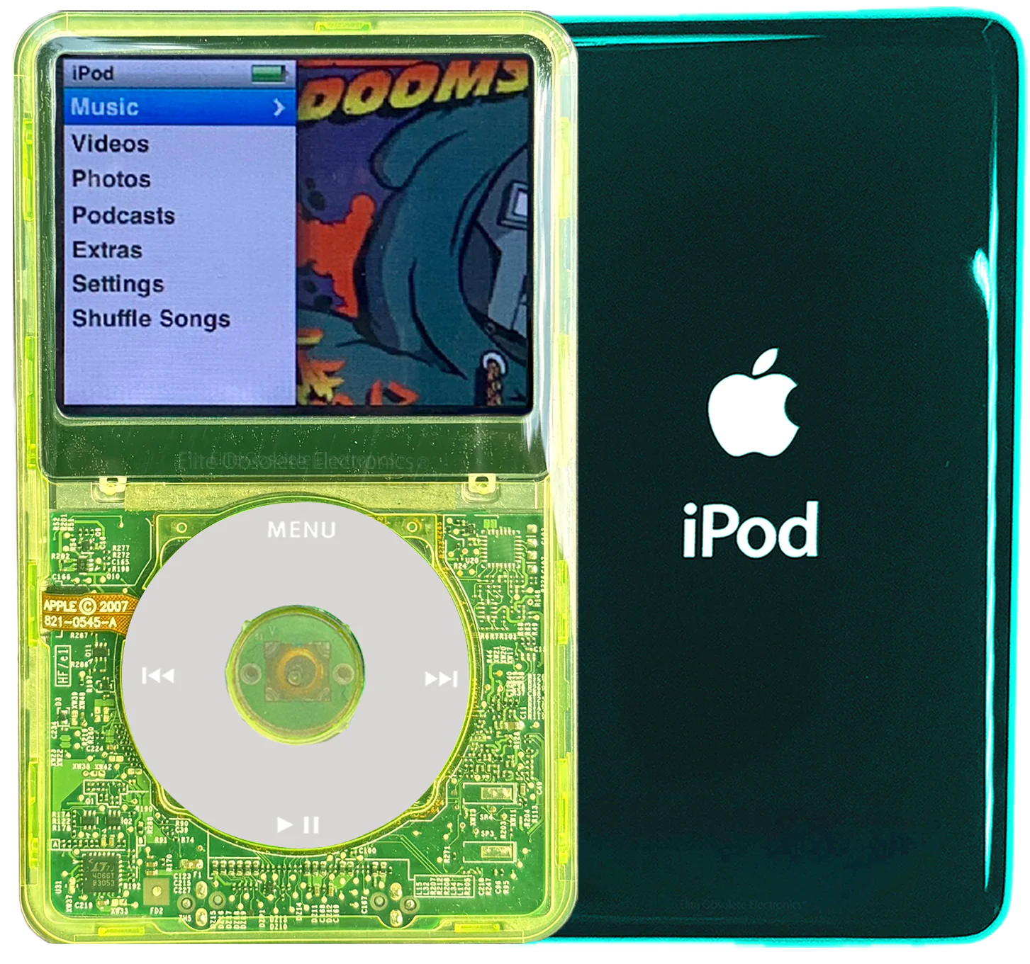 New Apple iPod Classic 6th & 7th Generation Green Crystal Plastic / White / Green Crystal (Pine Green)
