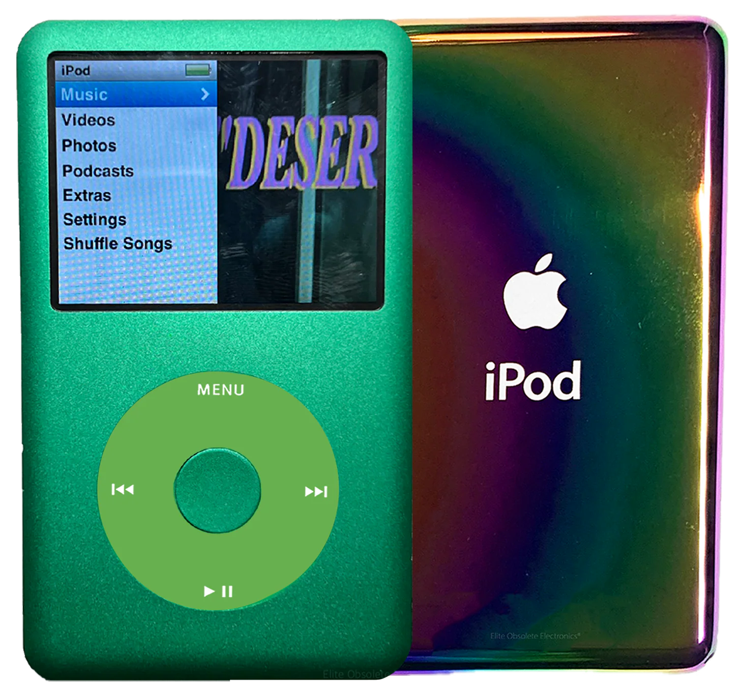 New Apple iPod Classic 6th & 7th Generation Green Metal / Light Green / Green Metal (Rainbow)